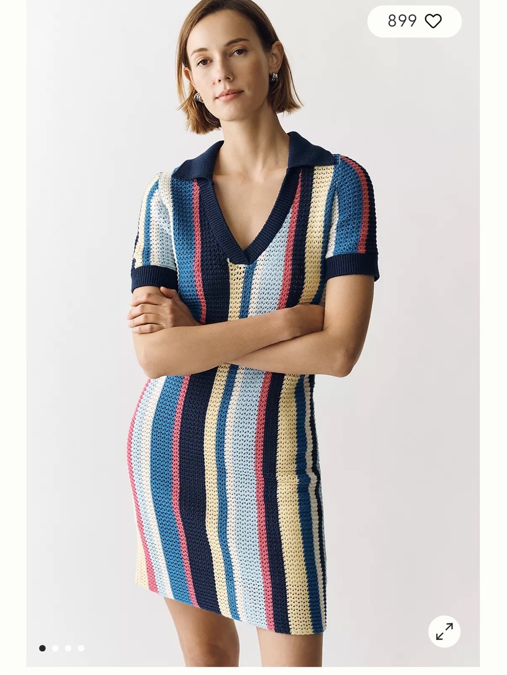 NWT Maeve Collared Knit Mini Dress, size Small